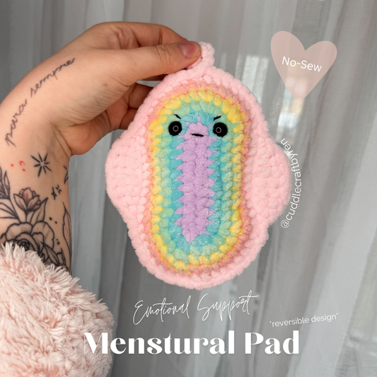 No-Sew Emotional Support Menstrual Pad *CROCHET PATTERN*