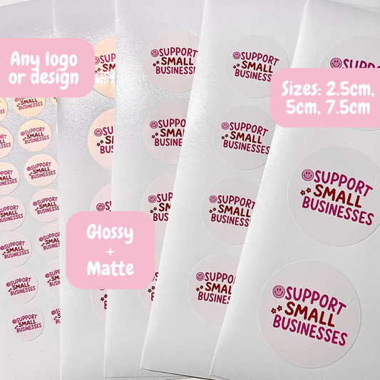 Custom Circle Sticker Sheet - Different Sizes