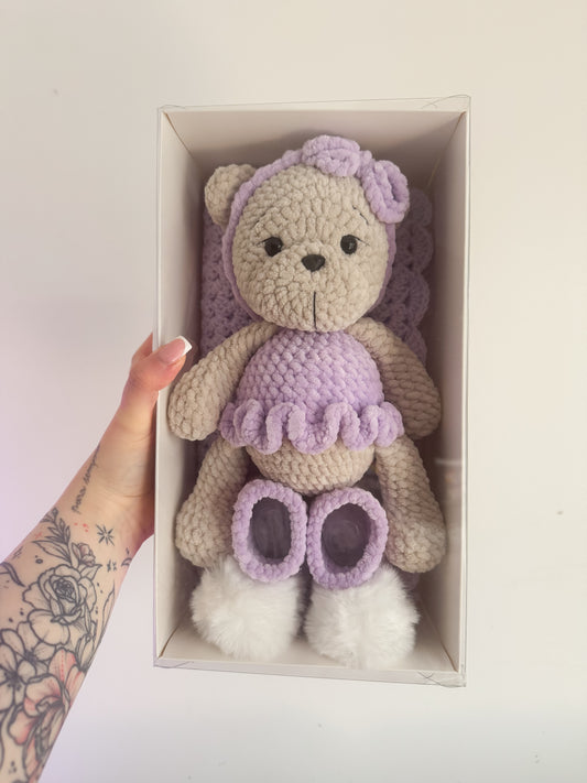 Custom Baby Gifting Set - Teddy, Booties & Blanket (Made to Order)